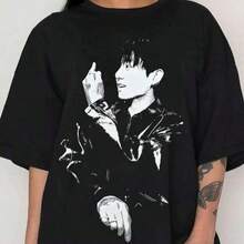 Unisex T-Shirt Made Of Pure Cotton, Limited Edition Shirt, ARIRANG Shirt, Bangtan Birthday, Merch, Vintage 90s Bootleg Style Shirt, Jimin, Namjoon, Taehyung, Yoongi, Jin, J-Hope, Summer T-Shirt, Blouse, Basic Tops, Tops, T-Shirt, Creative Design, Outdoor Game, Cool Style, Fun Design, Ideal For Outdoor Games - màu đen - Xem 1