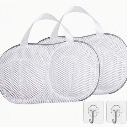 Túi giặt áo ngực 1/2/3 chiếc, túi giặt đồ lót chuyên dụng chống biến dạng, túi giặt áo ngực lưới dày mịn, túi lưới bảo vệ chống rối dùng tại nhà.