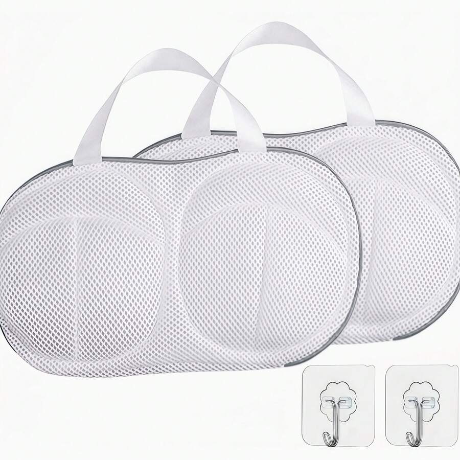 Túi giặt áo ngực 1/2/3 chiếc, túi giặt đồ lót chuyên dụng chống biến dạng, túi giặt áo ngực lưới dày mịn, túi lưới bảo vệ chống rối dùng tại nhà.