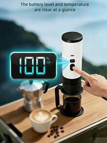 Mesin Kopi Kapsul Portabel, Mesin Pembuat Kopi Espresso Bertekanan dengan Pompa Pemanas Listrik, Mesin Kopi Mini Kompak untuk Rumah, Kantor, Luar Ruangan, dan Berkemah, Hadiah Liburan yang Ideal - Mesin espresso Italia - View 5