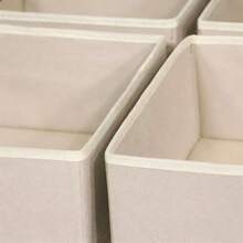 1pc/4pcs Multi-Layer Fabric Storage Box, Foldable Drawer-Style Organizer Suitable For Home, Office, Warehouse And Dorm, Lidless Clothing & Accessory Storage Box, Mother's Day Gift - Khaki - View 3