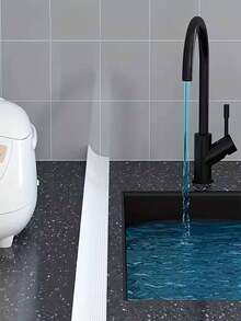 1 miếng dải silicon tự dính chống thấm nước cho mép bồn rửa nhà bếp, 1m/2m dải chống thấm nước cho mặt bàn trang điểm phòng tắm, dải chống thấm nước tự dính dùng trong gia đình - Nhiều màu - Xem 4