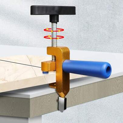 Cortador de vidro e azulejo manual 2 em 1 (1 unidade), ferramenta multifuncional para cortar azulejos de cerâmica com cabeça para cortar vidro, corpo em liga de alumínio, 10 cm de largura, com conjunto de juntas para abertura de borda.