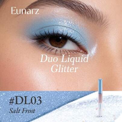  EUNARZ 持久闪亮双头唇膏。高显色度裸色和透明亮泽双色，Y2K 焕彩妆容，不脱色，持久保湿配方，生日和母亲节完美礼物，派对必备，最佳颜色