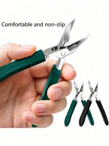 High Precision Trimmer Suitable For Thick And Ingrown Nails, Made Of Quality Stainless Steel With Soft Handle And 25 Degree Ultra-Sharp Blade. This Thick Nail Clipper Designed For The Elderly Has Anti-Splash Function. - Multicolor - View 5