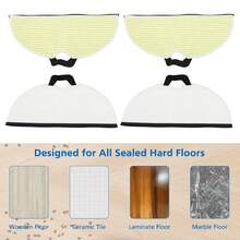 4 Pcs Vacuum Mop Replacement Pads Fiber Reusable Washable Super Absorbent Robot Vacuum Mop For Shark RV2001WD RV2002WD,Robot Vacuum Cleaner, Robot Floor Cleaner, Robotic Floor Cleaning Accessories, Easy Installation - View 4