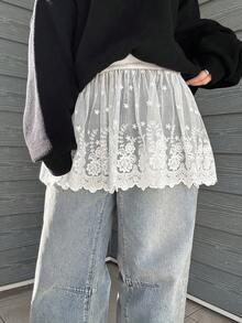 Đầm slip nhiều lớp ren chống lấp lánh, cạp cao, có chun co giãn, viền ren, có thể mặc ngoài váy hoặc áo nỉ, đa năng và dễ phối với kiểu buộc vạt. - Nhiều màu - Xem 7