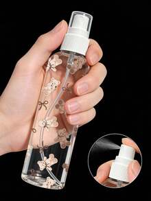 Pink Bow Heart Design Refillable Spray Bottle - Reusable Portable Spray Bottle Suitable For Essential Oils, Perfumes, And Skincare, Applicable For Hair Salon, Kitchen, Bathroom, Garden, Travel And Business (Pattern Randomly Cut) - Multicolor - View 3