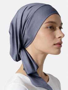 1pc Women's Elastic Ribbon Headscarf Hat, Head Wrap, Muslim Underscarf, Hair Protection Cap Suitable For Daily Use - Multicolor - View 7