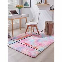 1pc Rainbow Plush Soft Carpet, Suitable For Bedroom, Living Room, Room, Game Room, Cute Room Decor Rug - Colorful Clouds - View 9