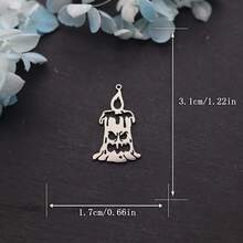 3pcs/Lot Devil Candle Charms For Jewelry Making Bracelets Earrings Craft Stainless Steel Pendant Handmade Christmas DIY Supplies - Geometry - View 4