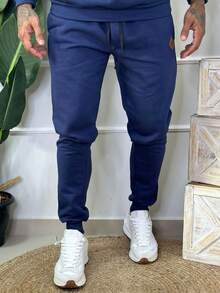 Men's Cotton Winter Fleece Set - Pants/Sweatshirt - Azul - Ver 5