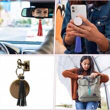2026 New Colorful Long PU Leather Tassel Pendant, Women's Bag Charm, Cute Tassel Keychain Accessory, Suitable For Home Decor, DIY Clothing, Handbags, Bag Decoration, Keychains, Jewelry Accessories - Multicolor - View 5