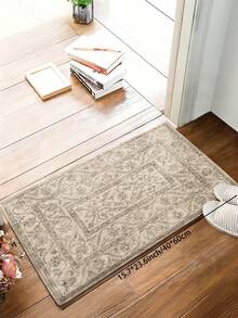 米色复古波西米亚风地毯，适用于厨房、餐厅、卧室、客厅、室内/室外、办公室、大厅、走廊、书房和游戏室，节日装饰地毯，带防滑底背衬。 - 米色 - 查看 18