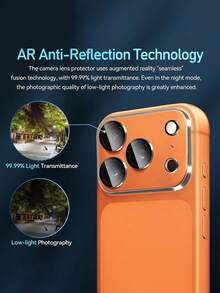黑色鏡頭保護膜 1片 相機鏡頭保護貼 適用於 iPhone 17 Pro Max 6.9 吋 [相容手機殼] [新版本]，適用於 iPhone 17 Pro/16 Pro Max/15 Pro Max/14 Pro Max/13 Pro Max/12 Pro Max/11 Pro Max 相機保護貼，手機配件，相容手機殼，防刮，透明帶黑色圓圈，母親節禮物、生日禮物、週年紀念禮物 - 無色 - 查看 5