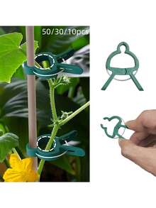 20个可调节植物夹 - 可重复使用的花卉、藤蔓、蔬菜和番茄园艺支撑架 - 耐用塑料材质，必备园艺工具 - A - 查看 11