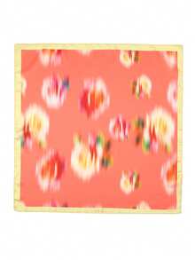 1条简约印花70厘米方形围巾，新款春季女士头巾，多功能腰带、头巾、时尚领巾 - 彩色 - 查看 3