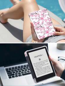Ayotu 1 件装樱花图案平板电脑保护套和 Kindle 电子阅读器保护套，兼容 iPad Air 8 (M4) 2026 (11/13 英寸)、第十代、Air 4/Air 7/9.7 英寸、Galaxy Tab A9 Plus、Kindle（第十一代 - 2024 年发布）（6 英寸）、Kindle Paperwhite 第十二代 2024，时尚简约的节日礼物 - 彩色 - 查看 7