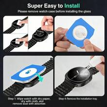 Bộ 3 miếng dán bảo vệ màn hình đồng hồ, độ cứng 9H, độ nét cao. - 3 chiếc trong suốt - Xem 5