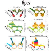 6pcs Paper Mexican Carnival Party Photo Booth Props Glasses, Paper Photo Booth Props - View 2