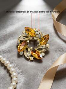 1 peça de broche de luxo com fivela para lenço, acessório elegante e versátil, presente requintado para o Dia das Mães. - Multicolorido - Ver 3