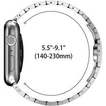 1条不锈钢表带，兼容 Ultra 2，尺寸49mm、46mm、44mm、42mm，金属表链，适用于 Series 11、10、9、8、7、6、SE、5、4、3、45mm表带，替换表带，超耐用表带，附赠表带调节器 - 42/44/45/46/49MM - 查看 6
