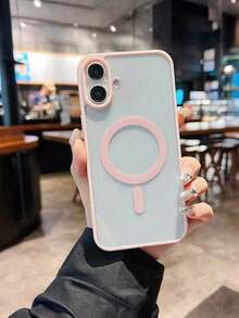CteGlodrix Transparent Soft Magnetic Charging Protective Case, Supports Magnetic Charging, Shock-Resistant Durable Slim Design, Compatible With Apple/ - Pink - View 4