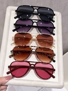 5pcs Personalized Classic Vintage Delicate Ins Style Graceful Design And Expressiveness Women Fashion Glasses Combination For Street-Photography Musical Festival Outdoor Casual Activities Driving Fishing Decoration - Multicolor - View 1