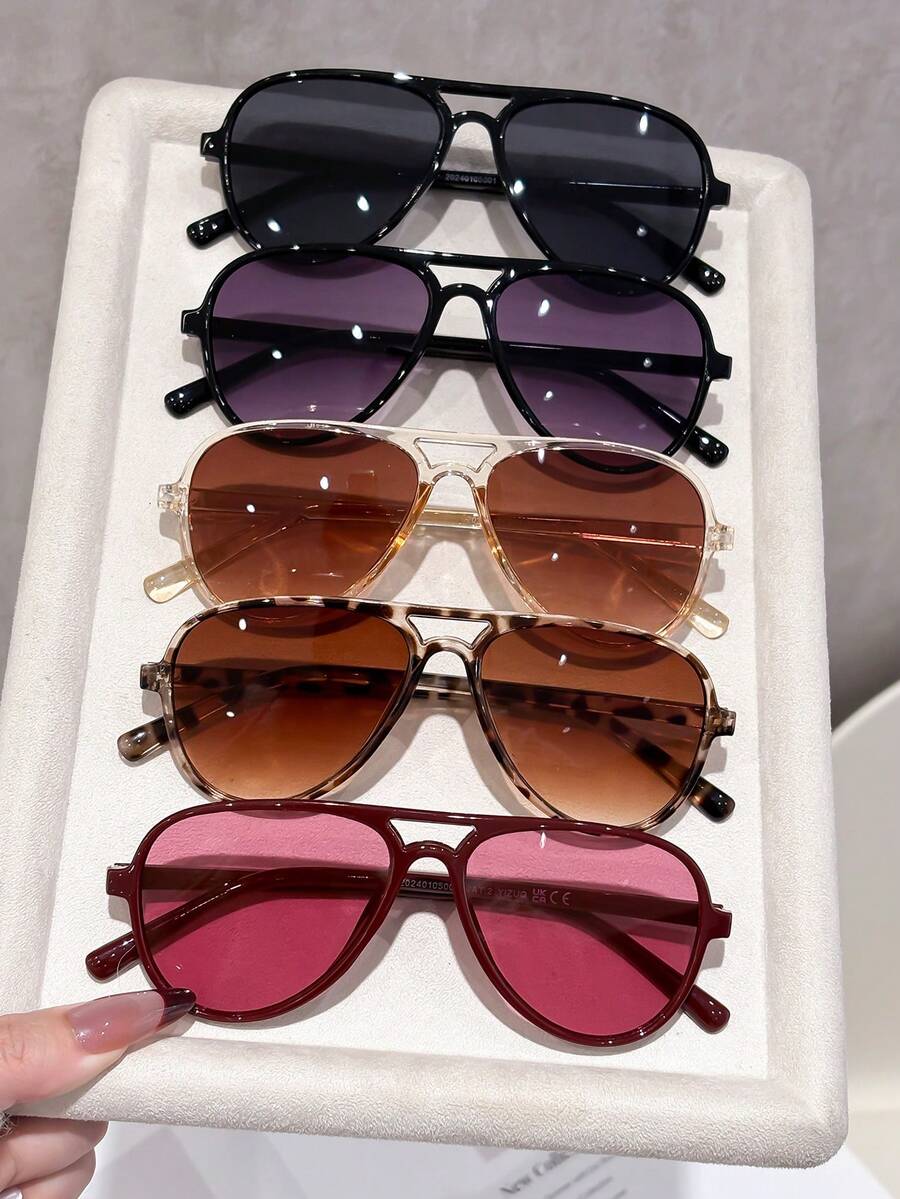 5pcs Personalized Classic Vintage Delicate Ins Style Graceful Design And Expressiveness Women Fashion Glasses Combination For Street-Photography Musical Festival Outdoor Casual Activities Driving Fishing Decoration - Multicolor - View 1