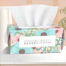 1 paquete de toallas faciales desechables con suavidad y grosor del 100%, toallas de limpieza facial de uso en seco y húmedo para uso doméstico, decoración del baño del hogar, de vuelta a la escuela para salón de belleza y baño del hogar - Blanco - Ver 12