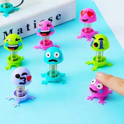 Cute Spring Bobblehead Toys, Stress Relief Fidget Toy, Bouncing Elf Dolls, Kids Party Favors, Classroom Prizes, Goodie Bag Fillers, Bulk Set For Boys Girls, Random Color, Anti-Stress Sensory Toys, DIY Car Decoration
