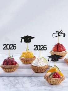 1/3/12pcs/SetCake Graduation,Graduation Cake Topper,Dessert Decorative Picks,Picks Birthday Party,For Back To School,Anniversary,Wedding,Birthday Party ,Celebration Events Decoration - One Size - View 4