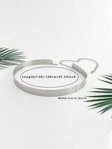 1件装女士可调节银色金属光滑户外配饰腰链，适合派对、休闲、送朋友的礼物、圣诞节、夏季、学校秋季、万圣节 - 銀色 - 查看 11