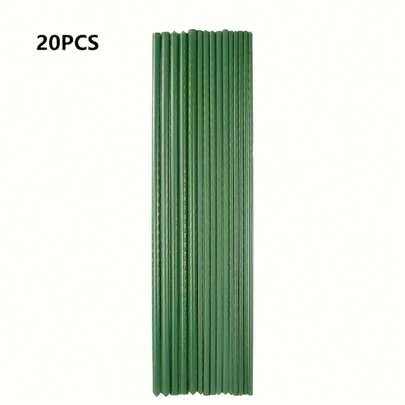 20 cọc đỡ rau củ quả leo - 2 độ dài, giàn leo hình trụ màu xanh lá cây bền chắc, thích hợp cho cà chua, dưa chuột, đậu - Đế chống trượt, lựa chọn lý tưởng cho vườn và sân.