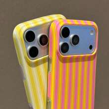Koolife 1pc Pink & Red Striped Print Phone Case, Suitable For IPhone 17 Pro Max 17 17 Pro 16 15 14 13, Korean Fashion Design For Women, Ideal Gift For Girlfriend On Christmas, Valentine's Day, Easter, Birthday - Rose Red Stripes - View 8