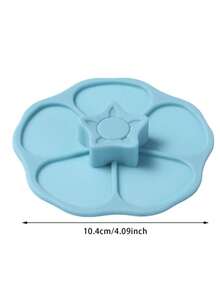 1pc Silicone Cup Lid, Sealing Creative Cup Cover For Mugs, Glass & Ceramic Cups, Dust-Proof Nordic Style Drinkware, Kitchen & Dining - Five-petal Flower - View 11