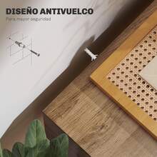 HOMCOM Mesa de banco - Madera Natural - Ver 5