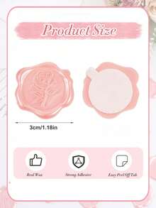 20/30/50/100 miếng dán niêm phong bằng sáp, nhãn dán niêm phong phong bì thiệp cưới, nhãn dán tự dính, hoàn hảo cho đám cưới, thiệp mời, phong bì, gói quà, Giáng sinh. - Màu Hồng  San hô - Xem 11