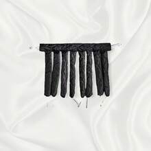 黑色美学缎面护发套装：奢华枕套、睡眠眼罩和免加热卷发器套装，午夜丝绸般柔软，打造柔顺秀发。 - 均碼 - 查看 4