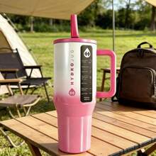 40oz Original Traveler - 32oz 40oz Water Bottle With Handle & Flip Straw - Fits In Cup Holder, Leak Resistant Tumbler-Reusable Insulated Stainless Steel & Rubber Base - Gifts For Women & Men - Gradient-32oz - 查看 3