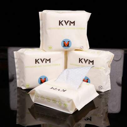 10pcs/Pack KVM Tattoo Wipe Tissues, Disposable Tattoo Cleaning Wipes, Thick & Soft, Strong Absorbency, No Residue, Portable Individual Packaging, Suitable For Tattoo Artists, Daily Cleaning, Mother's Day Tattoo Supplies