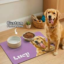 1 buah Alas Makan Hewan Peliharaan Kustom, Alas dengan Foto dan Nama Hewan Peliharaan yang Dipersonalisasi, Alas Makan Anjing yang Dipersonalisasi, Alas Lantai Kucing yang Disesuaikan, Hadiah Unik untuk Pecinta Hewan Peliharaan, Pilihan Ulang Tahun yang Ideal - MultiWarna - View 2