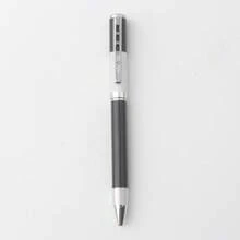 1 chiếc bút bi kim loại, thiết kế kẹp bút rỗng, bút bi viết màu đen tối giản, thích hợp để ký tên hàng ngày. - Bút bi 160 - Xem 11
