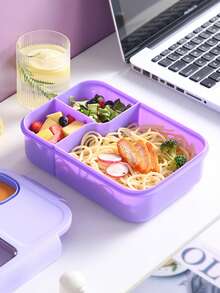 1pc Cartoon Lunch Box, Bento Box Suitable For Bread, Fruits, Vegetables Or Salad/Dessert, Dipping Sauce, Ideal For Office Workers, Cafeteria, School, Camping, Picnic, Beach Trip, Lunch Box - Multicolor - View 6