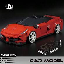Speed Champions Supercar Building Blocks Set, 4 Styles 1:24 Scale Racing Car Model Kit, Compatible With Major Brands, DIY Assembly Bricks Toy, Collectible Display, Ideal Gift For Boys & Car Enthusiasts - Multicolor - View 7