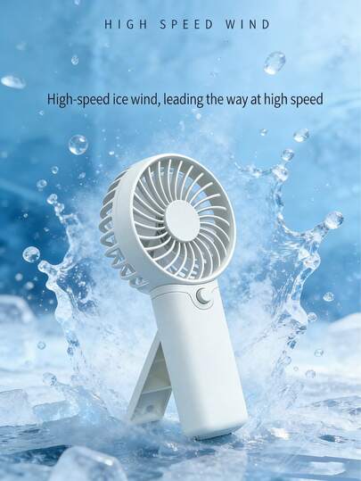 1pc Mini Handheld Electric Fan With Wrist Strap, 1 Wind Speed, Requires AAA Batteries (Not Included)