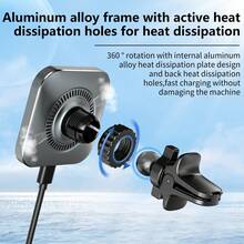 15W无线车载充电器 | 磁吸式车载手机支架，适用于仪表盘和空调出风口，免提操作，快速充电，可调节支架，USB Type-C接口，兼容 17/16/15/14/13/12系 - JLM-M60 - 查看 4