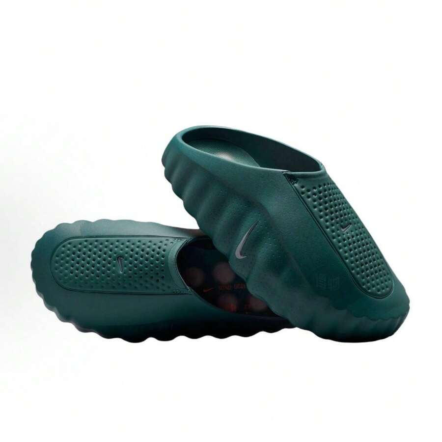 Nike Mind 001 Hyper Crimson Slip-On Mules | Perforated Knit Foam Cushioning Everyday Casual Slides - 綠色 - 查看 1