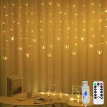 1 bộ đèn rèm hình bướm 96 LED dài 5.5m kèm điều khiển từ xa, 8 chế độ chiếu sáng, nguồn USB, chất liệu kim loại bóng bẩy, đèn dây nhấp nháy sang trọng thích hợp cho Giáng sinh, tiệc tùng, đám cưới, phòng ngủ, ban công, sân vườn, ánh sáng ấm áp và dịu nhẹ, không gây chói mắt. - Màu trắng ấm áp - Xem 7