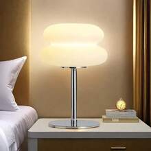 1pc Atmosphere Decor Night Light | LED Hamburger Desk Lamp | Atmosphere Night Light | Decorative Lighting | USB Powered | Touch Control | 3 Color Adjustable | Suitable For Room Decor, Bedroom, Living Room, Bedside Lamp, Sleep Companion - White - View 7